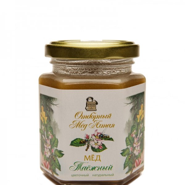 Таёжный Алтайский мёд, "Пчела и Человек" 230 гр, стекло.