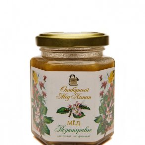 Разнотравье мёд Алтайский, "Пчела и Человек" 230 гр, стекло.